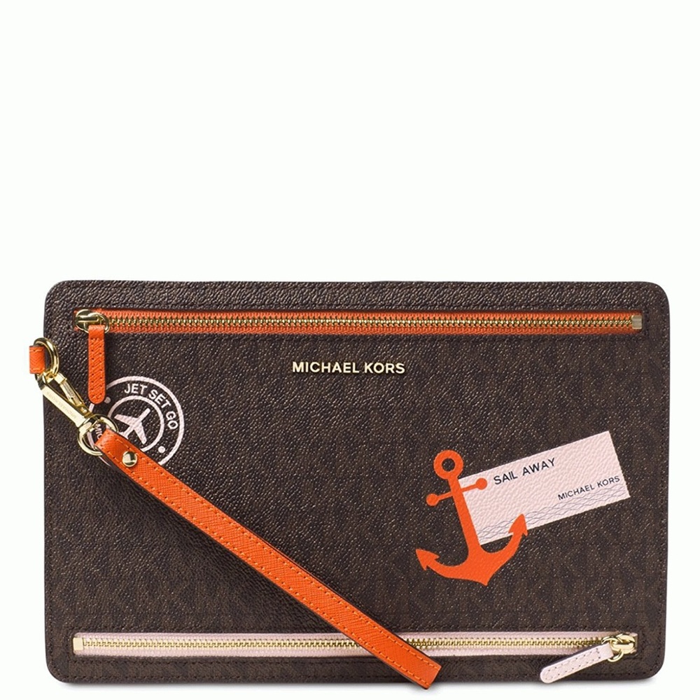 Michael Kors Illustrations Sail Away Large Brown Mimosa